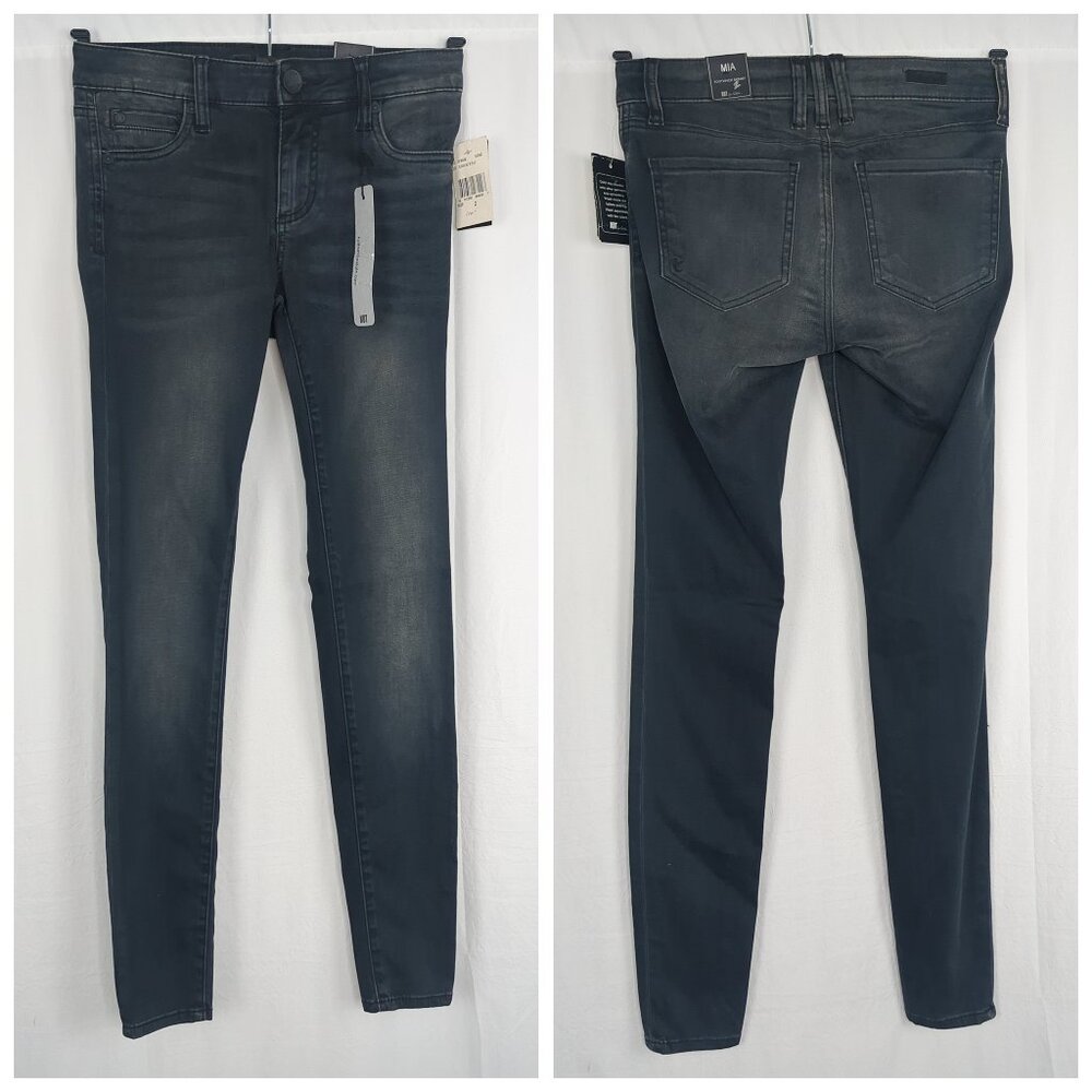 KUT Black Jeans 2 Mia Skinny Stretch Toothpick NWT